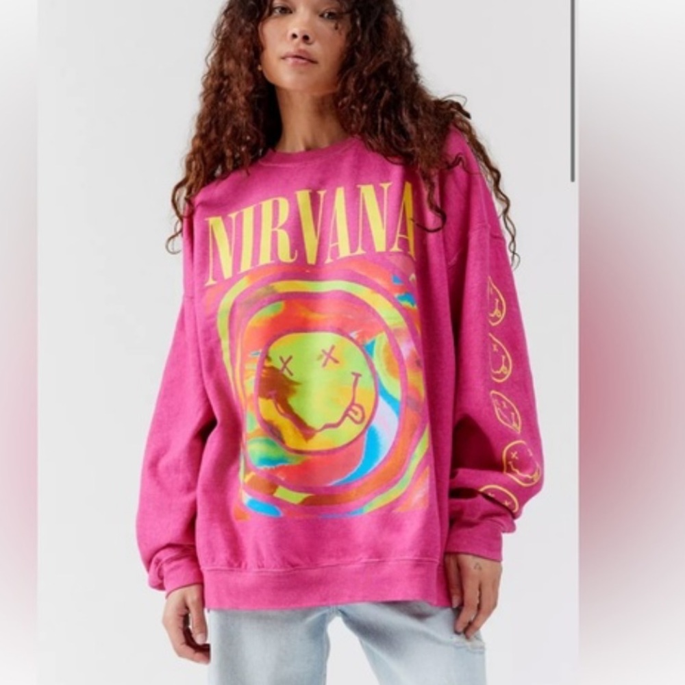 Original urban outfitters Nirvana, pink sweatshirt
